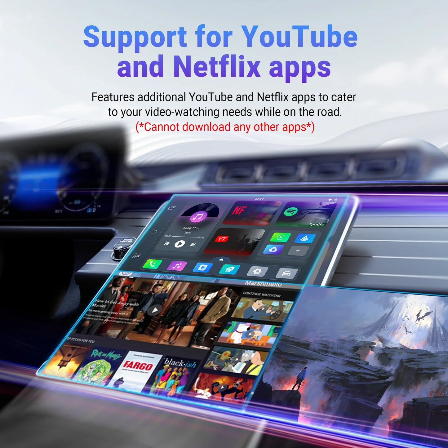 Play Netflix Youtube in Your car - OttoBox